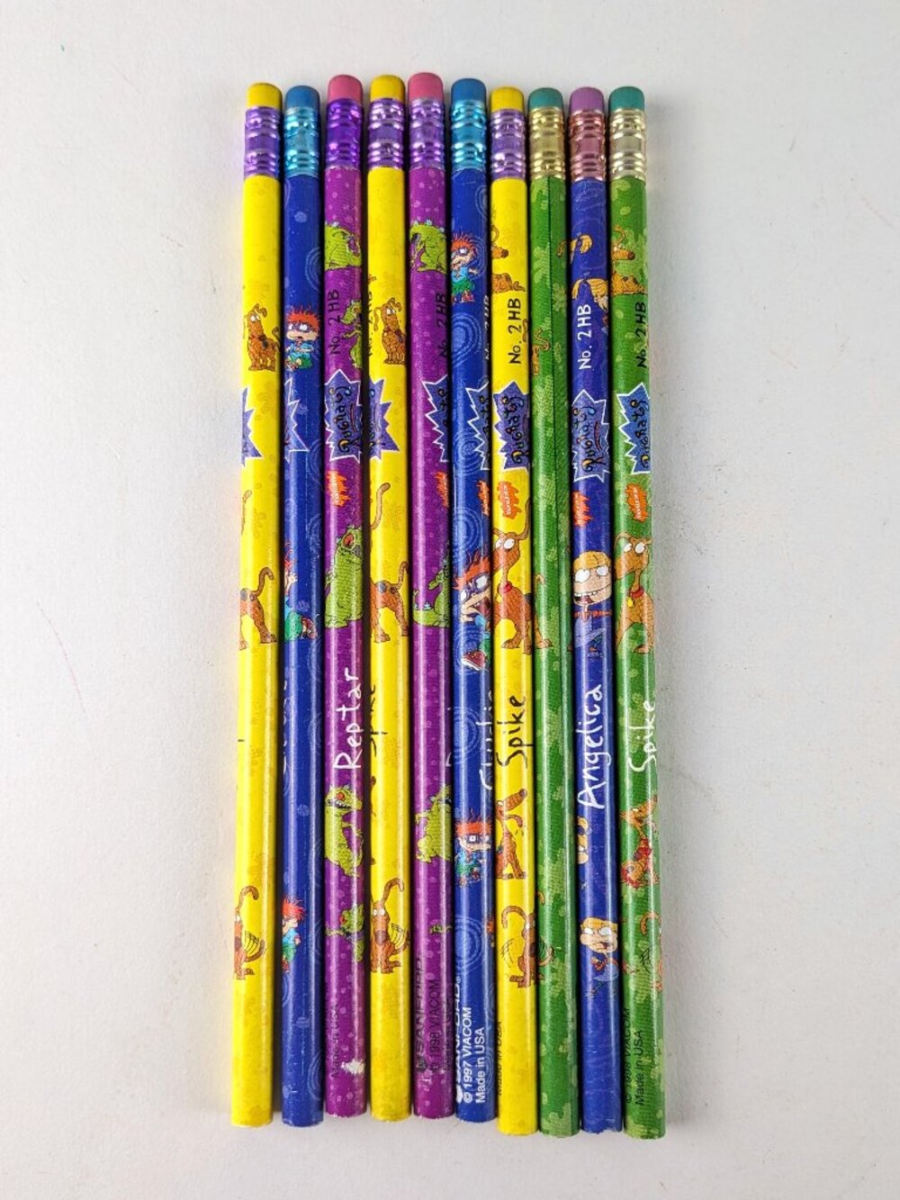 Vintage 90s Rugrats Pencil Lot x10